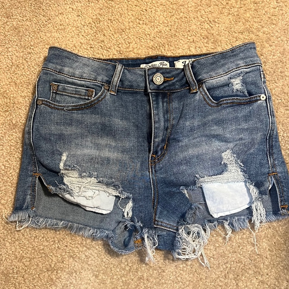 Indigo Rein High Waisted Hi/Low Shorts